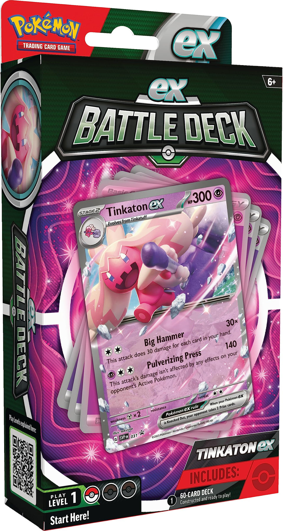 Pokémon TCG Battle Deck Tinkaton ex cover showing hammer-focused artwork for quick setup and play