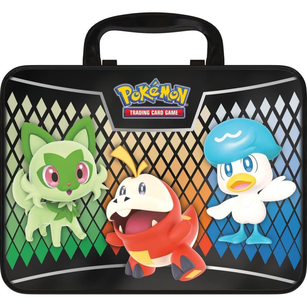 Pokémon TCG booster packs inside the chest for exciting matches.