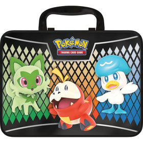 Pokémon TCG booster packs inside the chest for exciting matches.