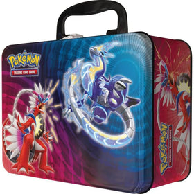 Pokémon TCG collector chest coin and sticker sheets for fans.