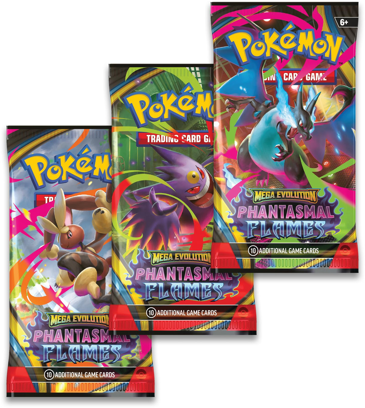 Three Phantasmal Flames booster packs for expanding your collection