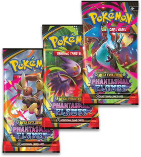 Three Phantasmal Flames booster packs for expanding your collection