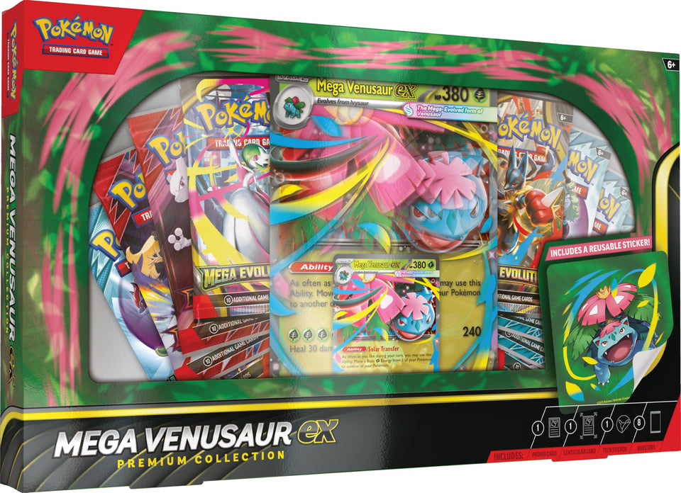 Pokémon TCG Mega Venusaur ex foil promo card for battle-ready deck.