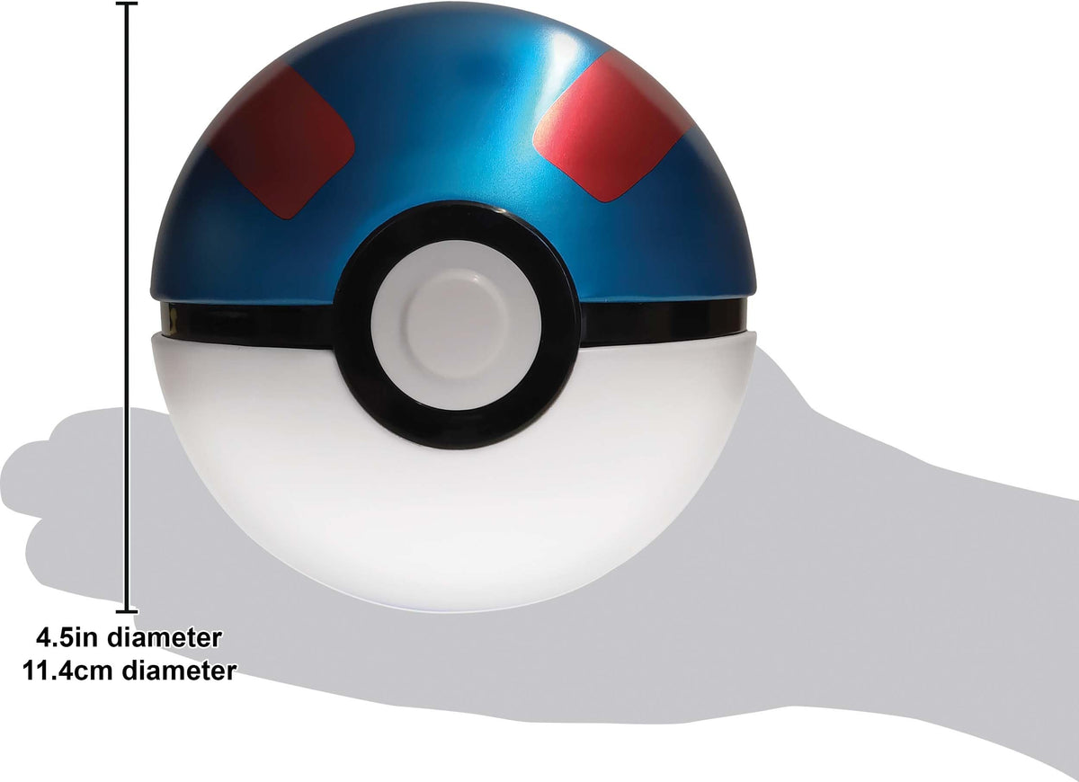 Pokémon TCG Q4 Poke Ball Tin packaging-closeup, durable-looking design with classic branding.