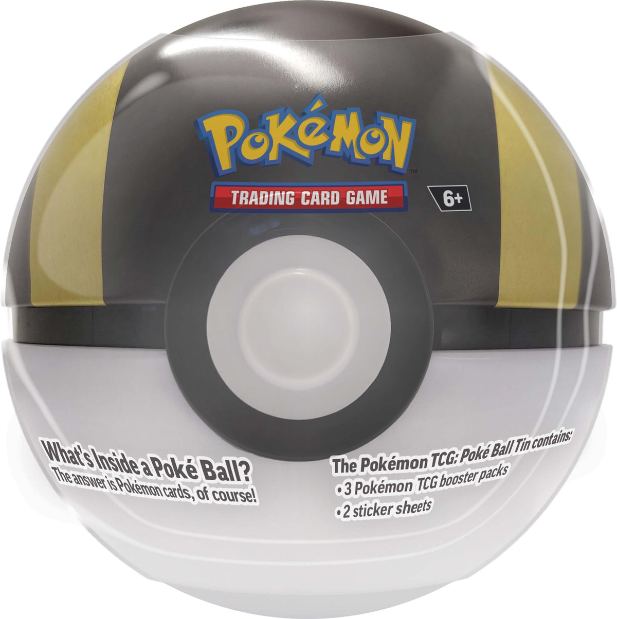 Pokémon TCG Q4 Poke Ball Tin top-view, compact storage for shelf and desk.
