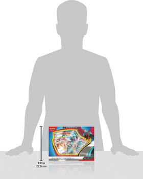 Pokémon Roaring Moon ex box oversize foil card showcases striking holo artwork.