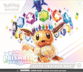 Pokémon TCG Scarlet & Violet Prismatic Evolutions ETB Eevee promo full-art foil, collectible and eye-catching.