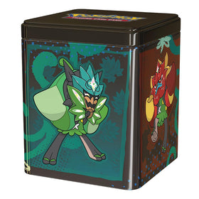 Pokémon TCG Stacking Tin with booster packs ready for on-the-go play