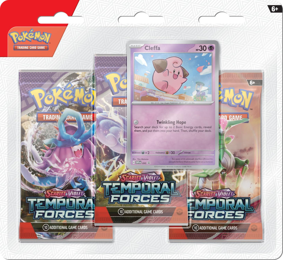 Pokemon TCG SV5 Temporal Forces Cleffa promo card blister, ideal for collectors and casual battles
