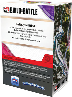 Pokemon Temporal Forces Build & Battle Box contents displayed for easy, on-demand gameplay.