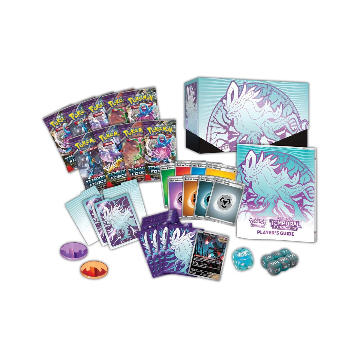 Pokémon Temporal Forces ETB booster packs ready for deck building and drafting