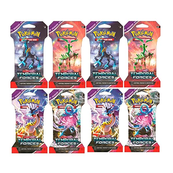 Pokémon TCG Temporal Forces sleeved booster pack front view for quick-open play