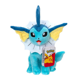 Pokémon Vaporeon plush eight-inch front view for cuddling and display