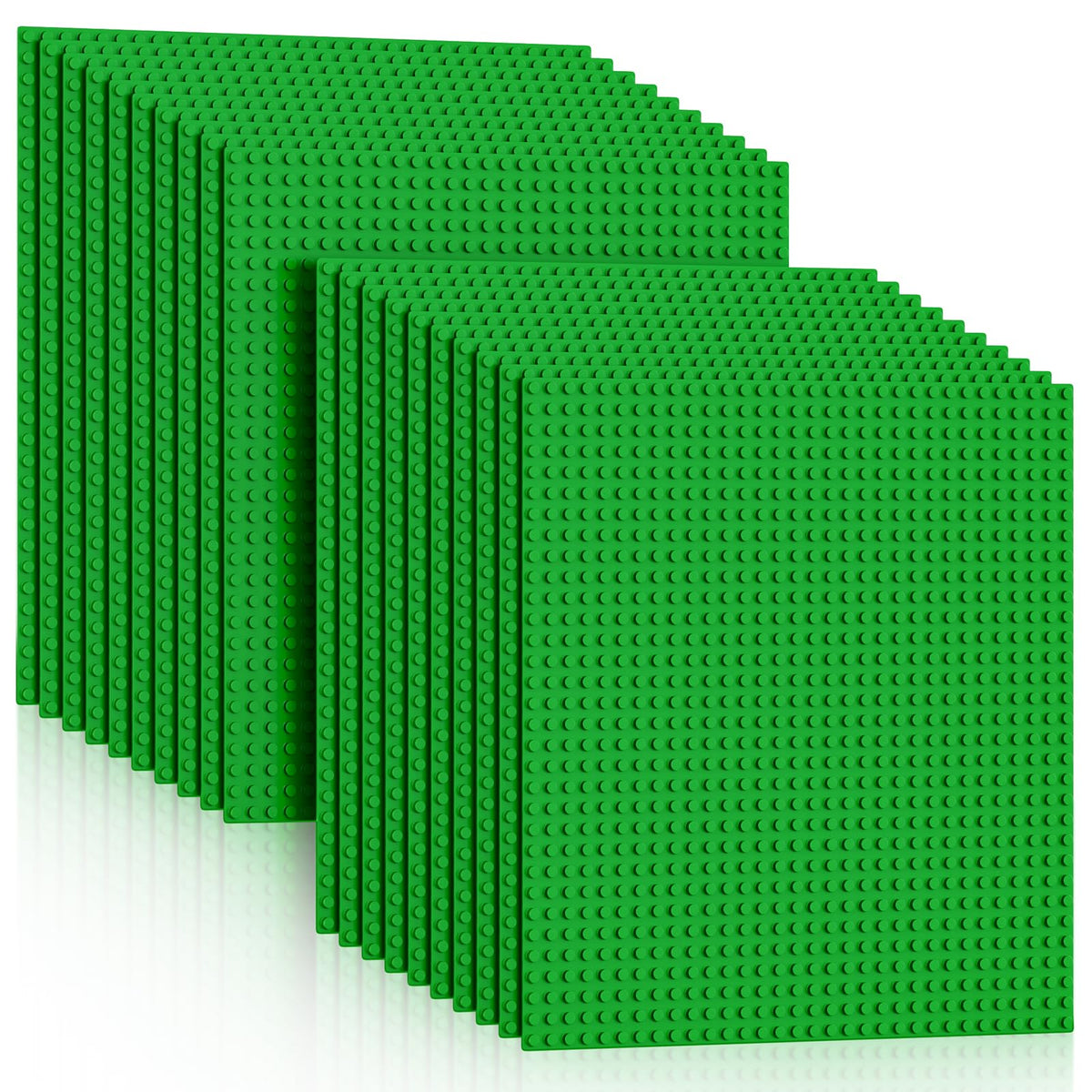 Pokiiulk 20 baseplates classic green 10x10 ready for sturdy brick foundations