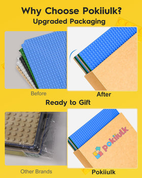 Pokiiulk Classic baseplates in multicolor spark imaginative play and organized builds.