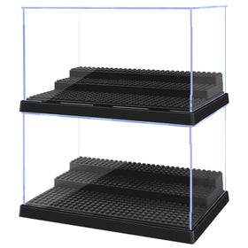 Pokiiulk display case with three removable steps showing up to 35 minifigures.