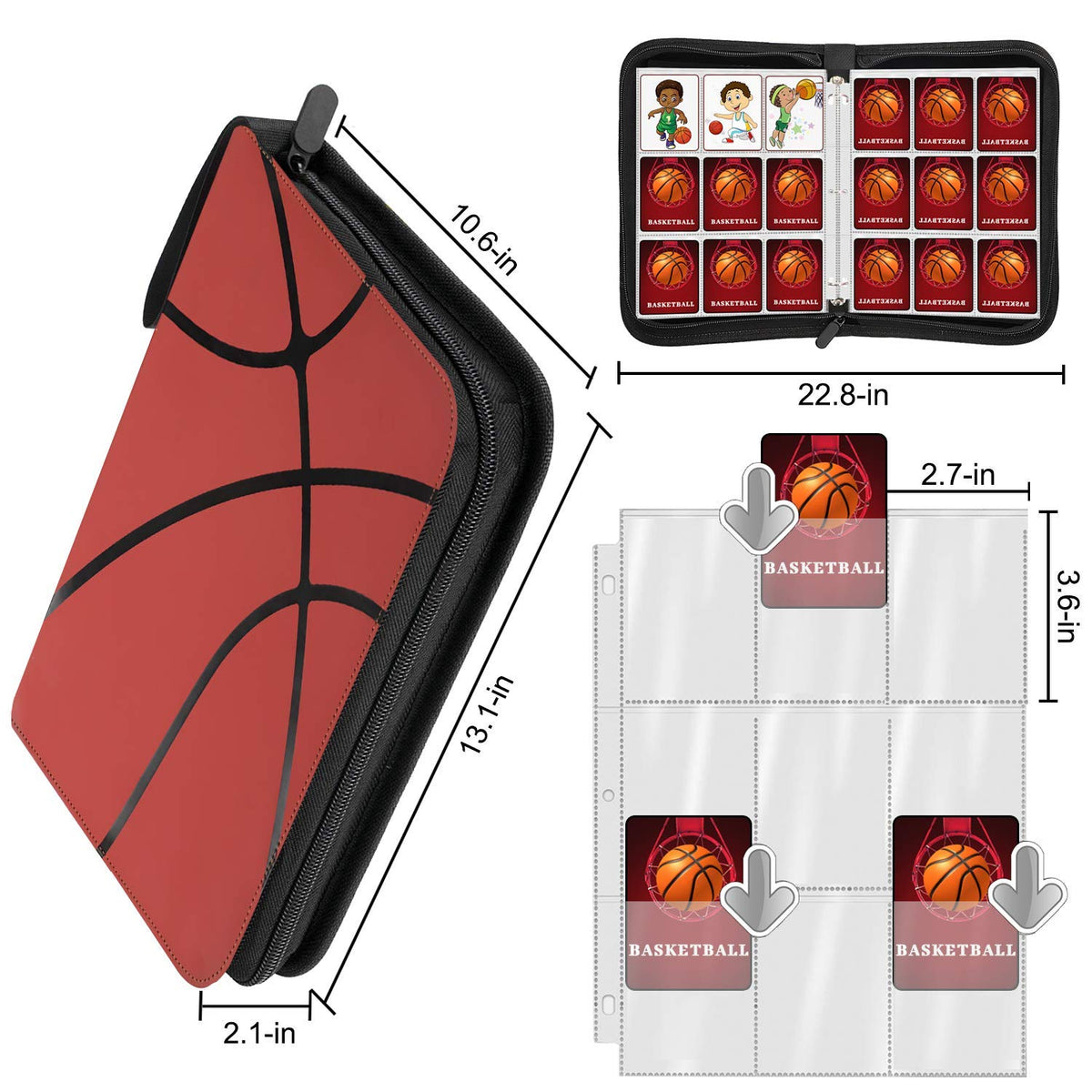 POKONBOY 50-page binder with 3 rings offers easy organization