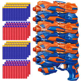 POKONBOY 6-pack blaster guns overview, highlighting backyard battles and safe play.