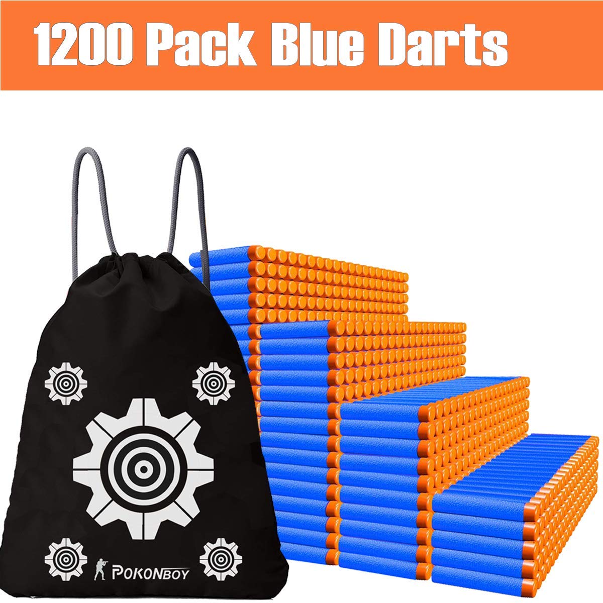 POKONBOY Nerf-compatible darts fit N-Strike Elite blasters for extended play.