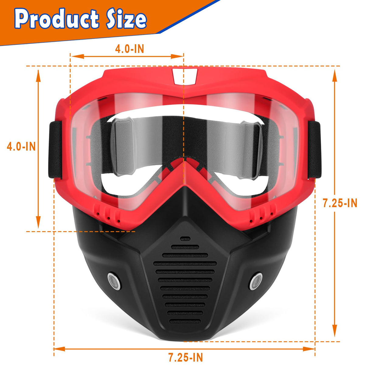 POKONBOY mask with goggles offering adjustable fit for long gameplay.