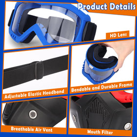 POKONBOY polycarbonate lens provides clear visibility and scratch resistance.