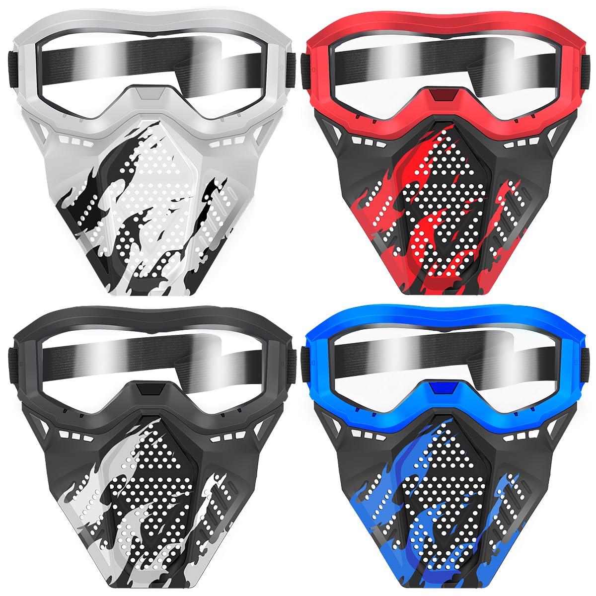 POKONBOY kids' tactical mask, Nerf Apollo compatible, ready for team play.