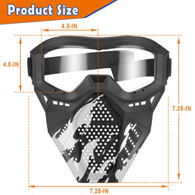 POKONBOY mask, Nerf Zeus compatible, ideal for active battles.