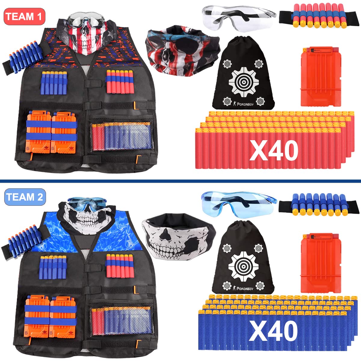 POKONBOY two-tone vest simplifies team color coding.