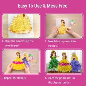 PoKraft Magical Princess Art Kit poke-in sticks: precise piece placement for neat patterns.