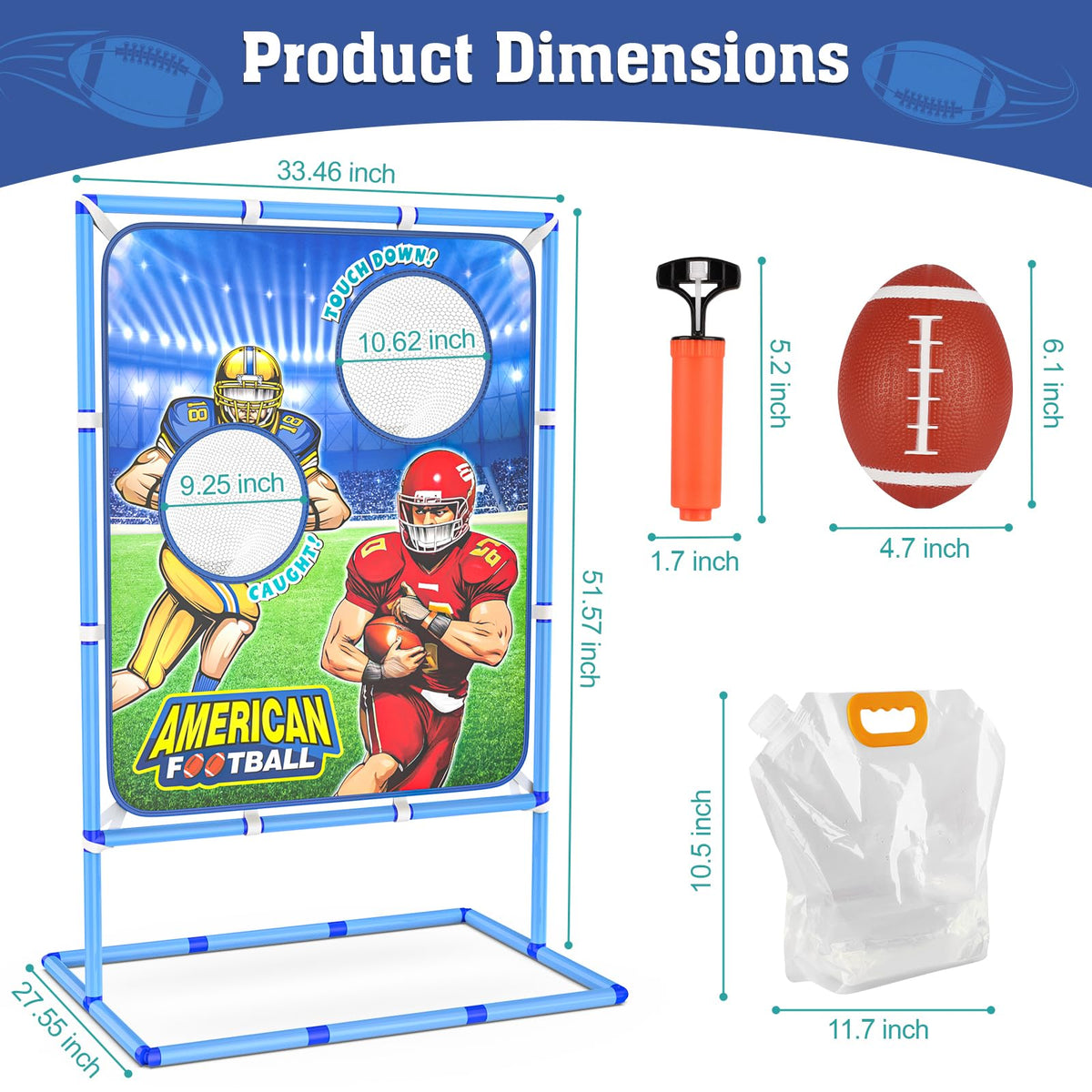 Polkoliye football toss game makes a fun birthday or Christmas gift.