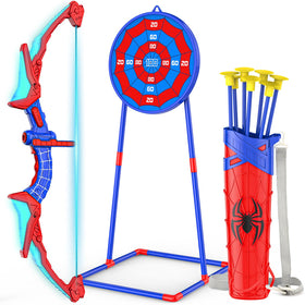 Polkoliye LED bow archery set glowing for kids during indoor play