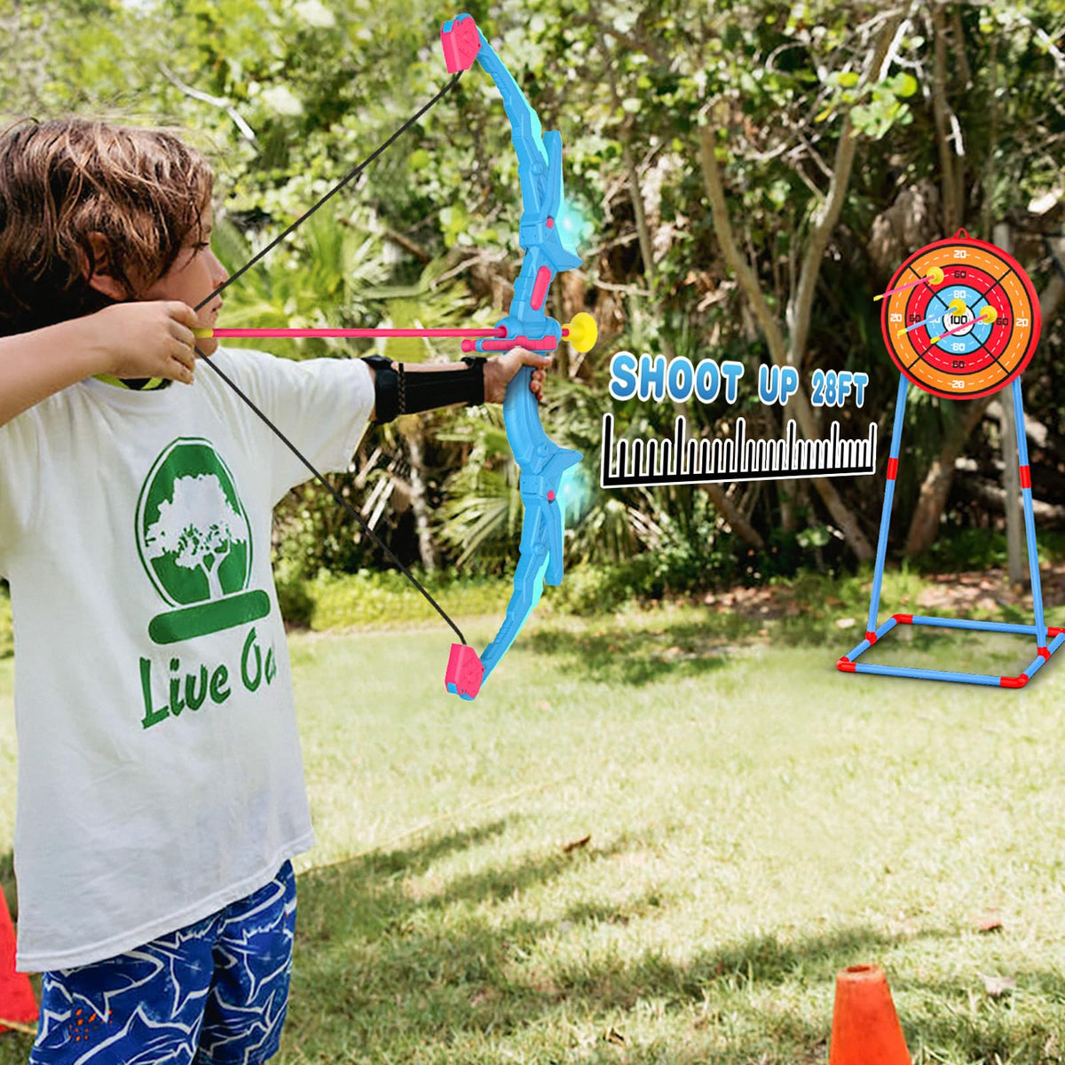 Polkoliye standing target board enhances aiming practice.