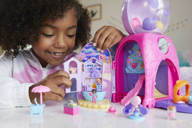 Gumball Bear playset gingerbread house opens, inspiring imaginative scenarios and cooperative play.
