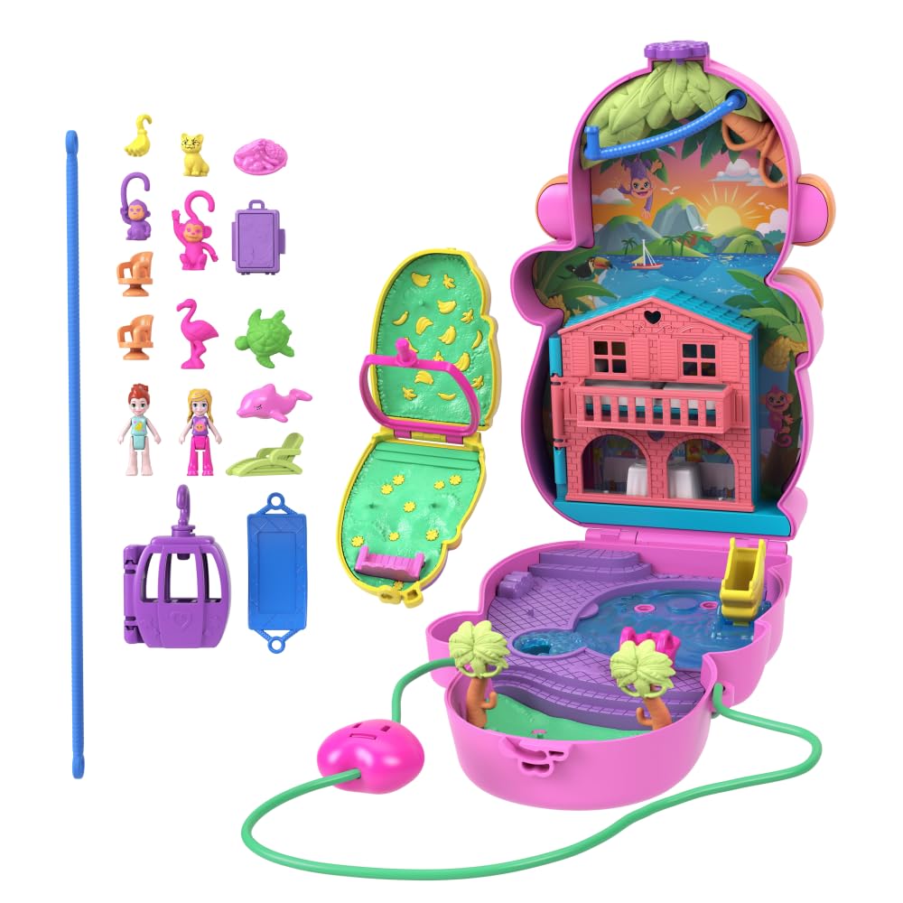 Polly Pocket hammock scene offers relaxing downtime between adventures and snack breaks