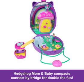 Polly Pocket Garden Scene invites interactive hedgehog adventures with friends.