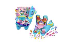 Polly Pocket Pajama Party Llama compact shows portable play and imaginative glamping adventures.