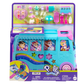 Polly Pocket Pet Mobile Adventure compatible with other micro vehicles broadens play options.