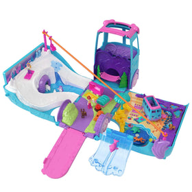 Polly Pocket Pet Mobile Adventure ski lift view for snowy exploration play.