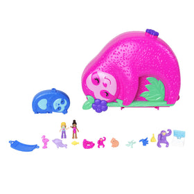 Polly Pocket secret beach inside baby compact for banana picking.