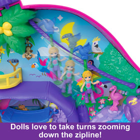 Polly Pocket tent opens to a hammock for cozy rest.