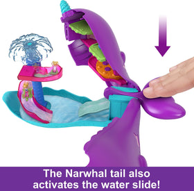 Elevator and dining level connect rooms for smooth storytelling transitions aboard Polly Pocket.
