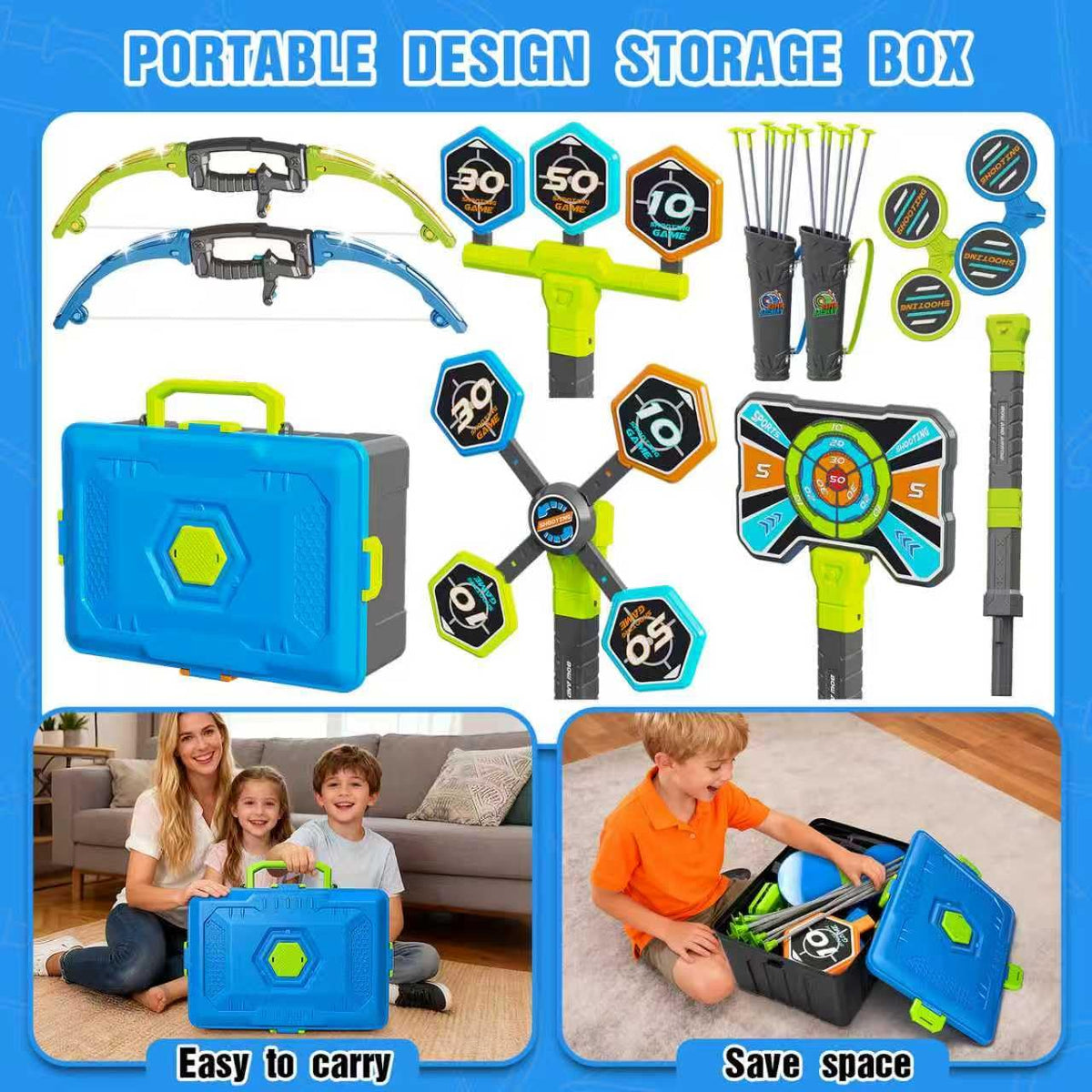 Polokping LED bow ready for indoor or outdoor play with glow for visibility.