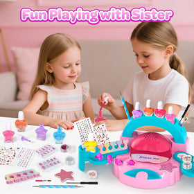 Polokping Nail Dryer Quick Dry Pad speeds polish without heat for safe play.