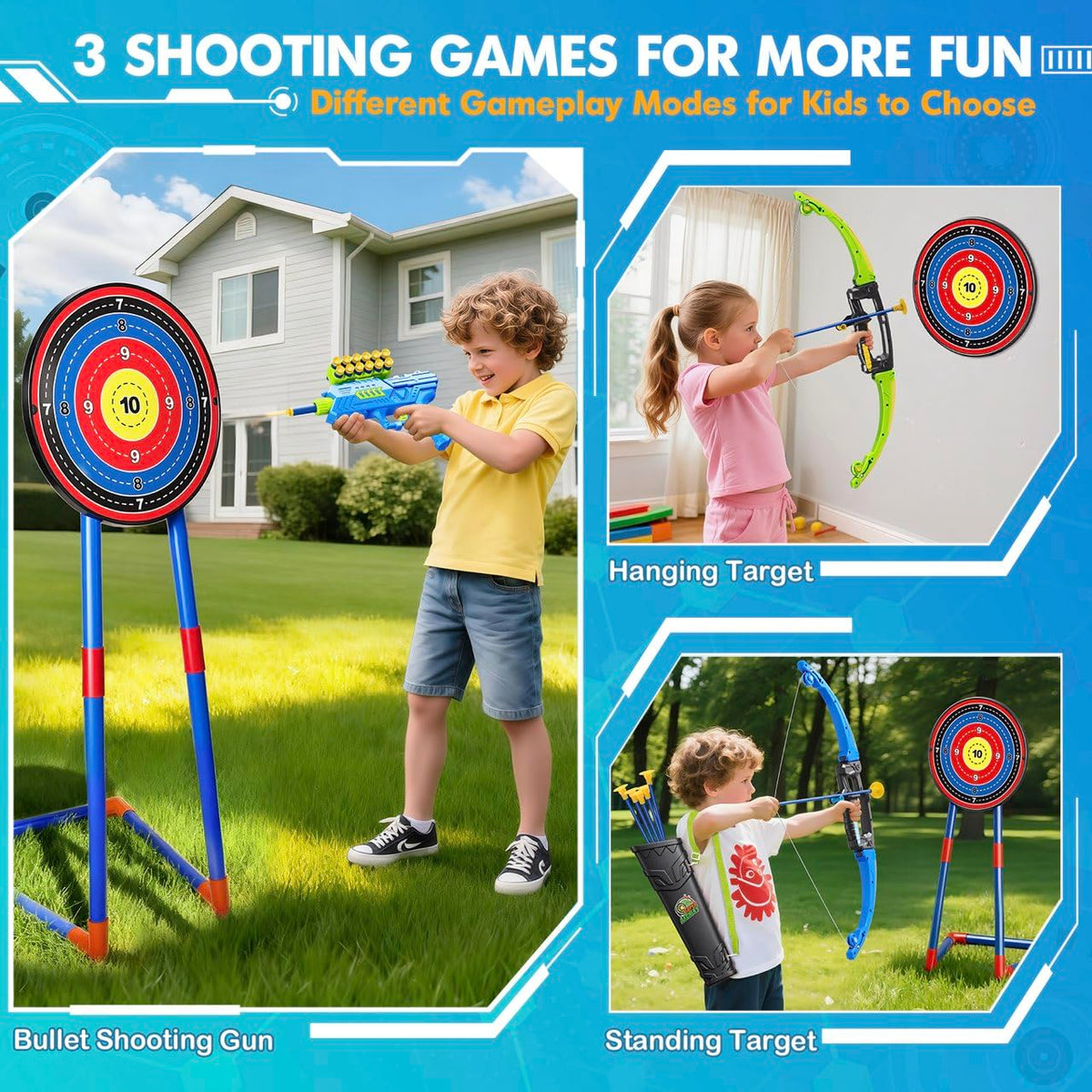 Polokping suction cup arrows stick to smooth surfaces for accurate practice.
