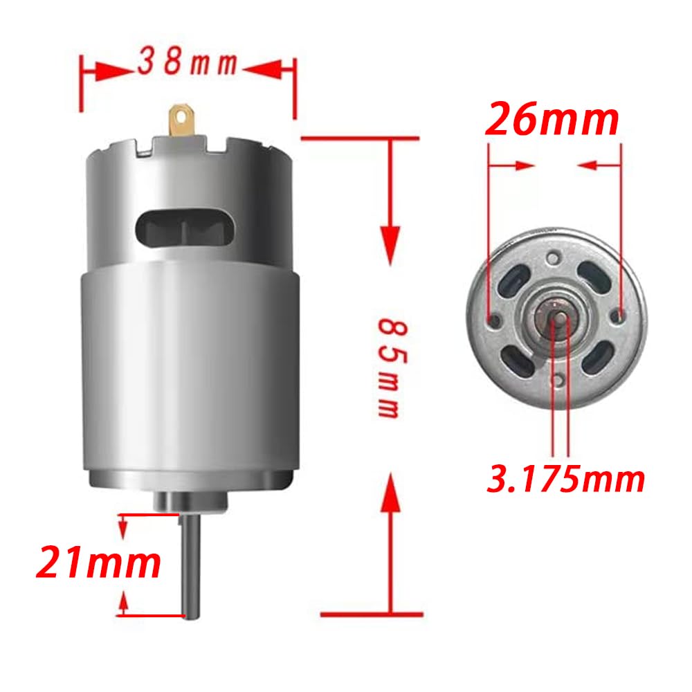 POLYNX ride-on car motor, 18V capable, supports higher speeds with built-in cooling
