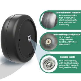 POLYNX solid rubber construction offers durable wear resistance for indoor and outdoor use.