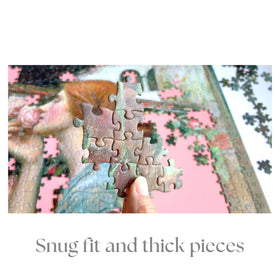 Pomegranate thick board construction supports durable puzzling sessions.