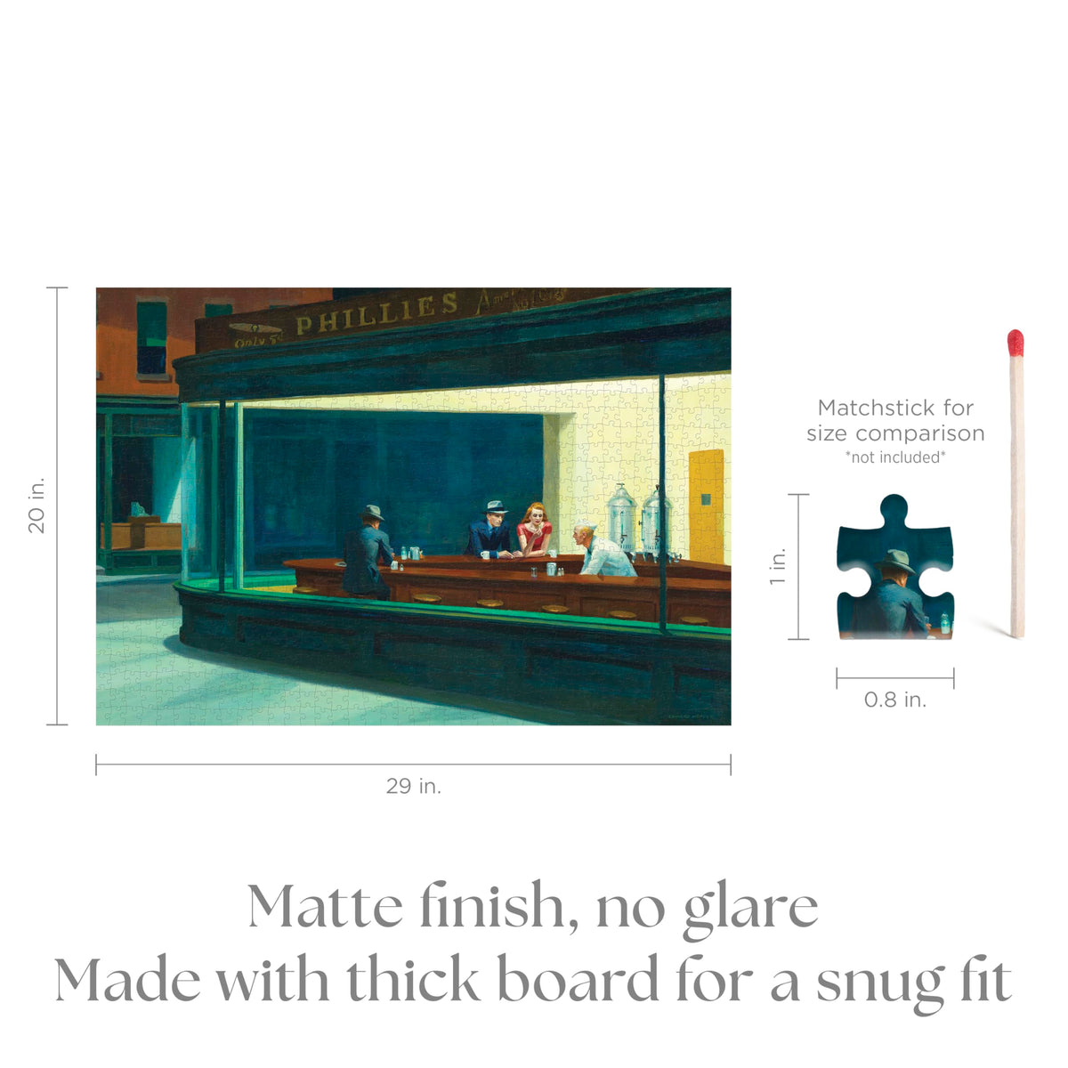 Pomegranate Snug-fit puzzle pieces ensure easy assembly and minimal puzzle dust.
