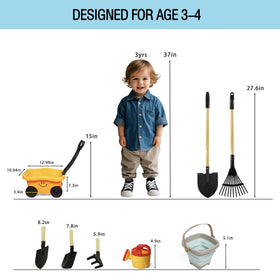 POMIKU Kids long shovel tool designed for small hands