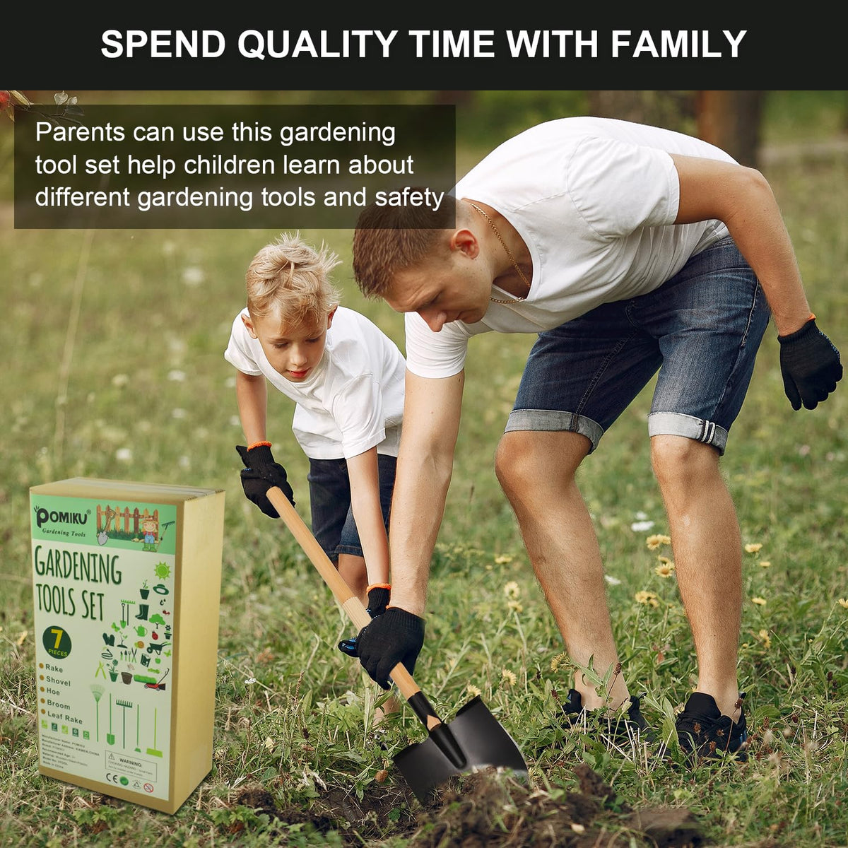 Pomiku wooden handles offer smooth grip during playtime.